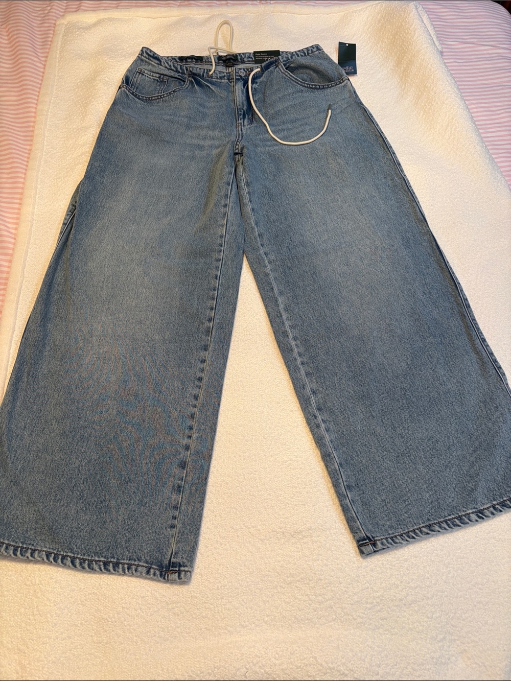 wild fable Medium Blue Wide-Leg Low Rise Jeans